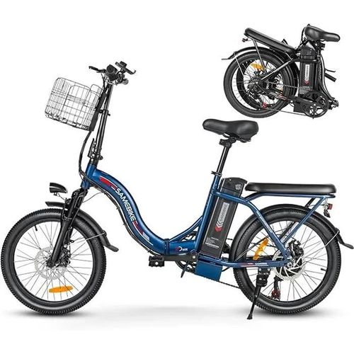 Samebike Cy20-Ft-Db 250w E-Bike 20 Inch Fat Tyre Folding Bike 36 V/13 Ah Battery, Maximum Range Up To 60-110 Km, Off-Road Mountain,