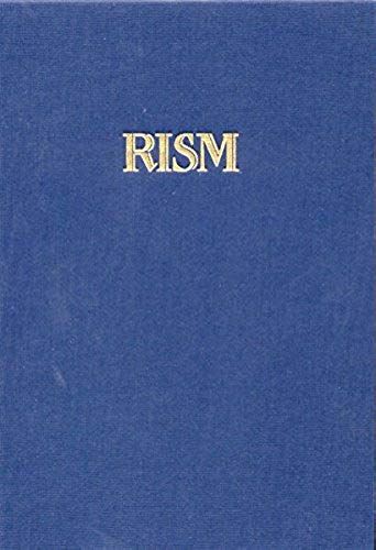 Int Quellenlexikon Der Musik (Rism) Serie C. Bd 1 / Recueil