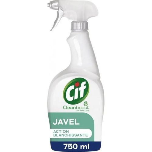 CIF - Spray nettoyant Multi-usages avec javel - enlève 100% des taches tenaces - action blanchissante - 750ml