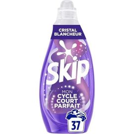 Skip - Lessive Liquide - Cycle Court Cristal Blancheur - Résultat optimal en cycle court - 37 Lavages