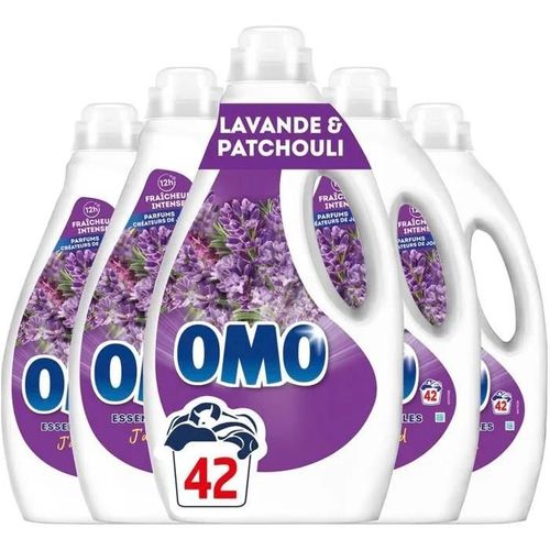 OMO - Lessive liquide - 210 lavages - Lavande et Patchouli - Parfum longue durée aux essences naturelles (lot de 5x42)
