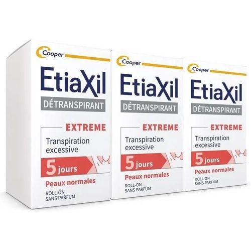 Etiaxil Détranspirant Aisselles Extreme Peaux Normales - Lot De 3 