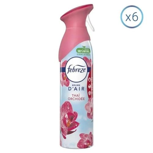 6 Aérosols Diffuseur de Parfum Thaï Orchidée, Désodorisant Febreze, 300ml