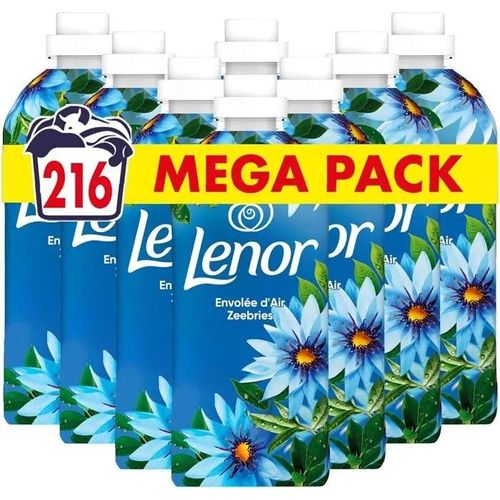 Lenor Adoucissant 216 Lavages, Envolée d¿Air, Collection Bien-être, Avec Une Touche d¿Huile Essentielle