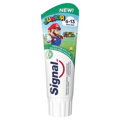 Dentifrice Junior - Signal - Super Mario - Menthe Douce - 75ml - 6-13 Ans 