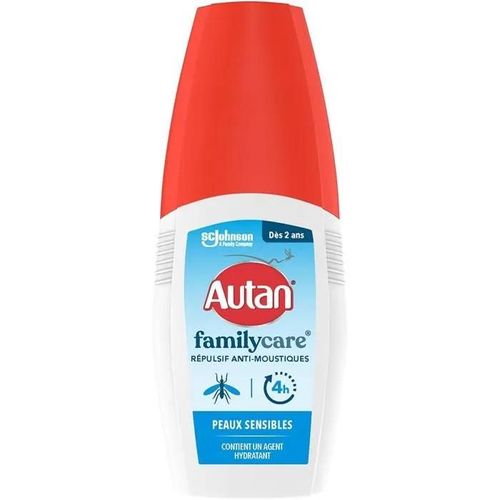 Autan Family Care Spray - Anti-Moustiques - Jusqu'à 4h De Protection Immédiate - Testé Dermatologiquement - 1 Spray, 100ml 