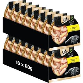 Sheba Filets - Nourriture Humide Pour Chat - Poulet - 16 X 60 G