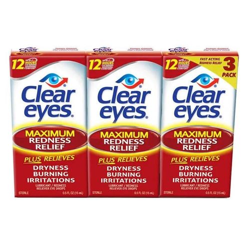 Gouttes Pour Les Yeux - Clear Eyes - Maximum Redness Relief - Paquet De 3 - Soulagement Maximal 