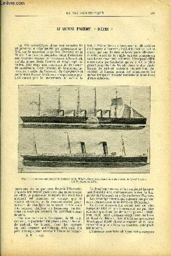 La Vie Scientifique N° 213 - Le Nouveau Paquebot Oceanic Par A. Bonnin, Volcans De La Terre Et Volcans De La Lune, Le Congrès International Des Sourds-Muets A L Exposition Universelle De 1900 Par Max(...)