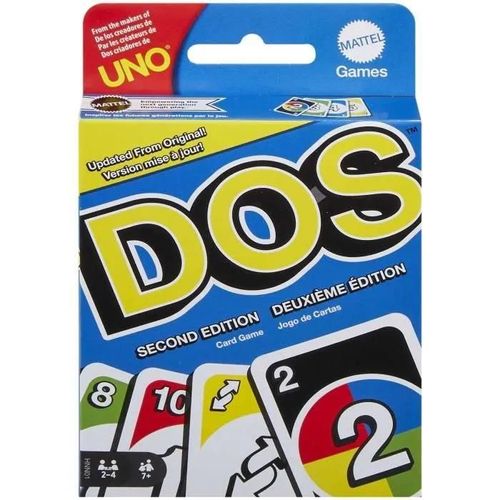 Mattel Games - Uno Dos - Jeu De Cartes Famille - 7 Ans Et +