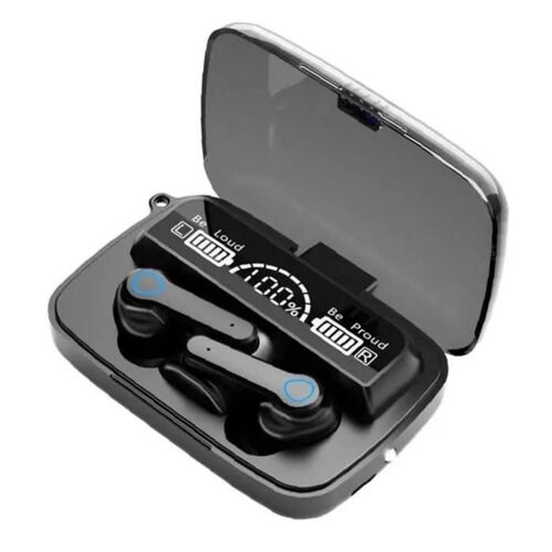 Écouteurs Bluetooth TWS M19i - Noir - Annulation de bruit - Affichage LED - Casque de jeu et sport