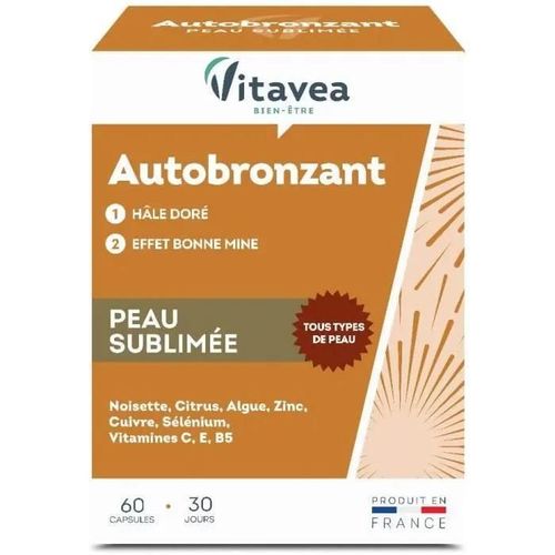 Optima Autobronzant Hale Doré Et Teint Lumineux Sans Exposition Au Soleil Produit En France 60 Capsules Vitavea 899 