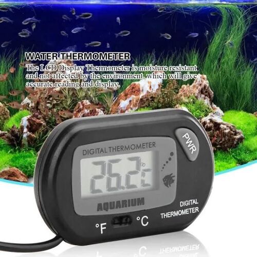 Vbestlife Thermomètre Digital Thermomètre Numérique De Compteur De Température De Réservoir D'aquarium À 2 Couleurs Noir