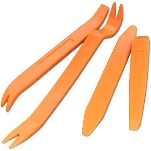 4pcs Outils Demontage Garniture, Voiture Démontage Installation Outil Kit D'outils, Fixation/Dissolvant Pour Console Audio Radio