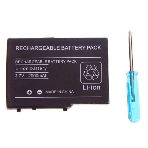 Batterie lithium-ion rechargeable 2000mAh 3.7V pour Nintendo DS Lite - Noir