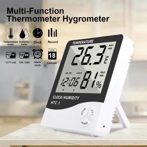 Mini Thermomètre Hygromètre,Facile à placer et à transporter, avec un petit support,Petit Station météo