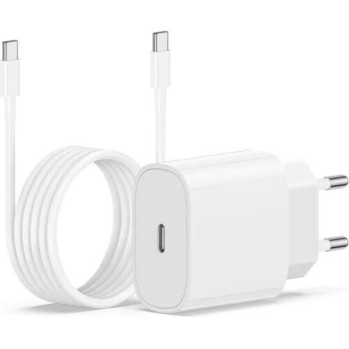 Chargeur - 20W - iPhone 15 Pro Max - Câble USB C 6FT - Charge rapide - Protection sécurité