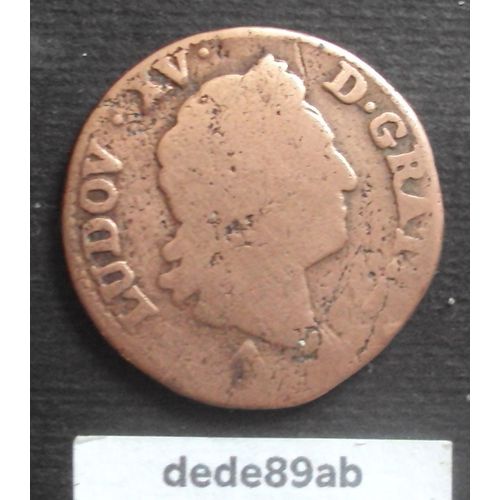 France . Pièce Louis X V 1771 . Bronze