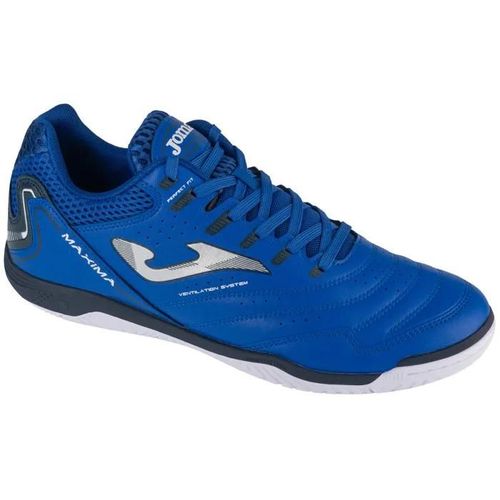 Chaussures De Foot En Salle - Joma - Maxima 24 Maxw In - Cuir Synthétique - Bleu - Homme