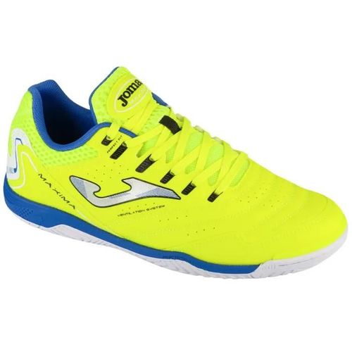 Chaussures De Foot En Salle - Joma - Maxima 25 Maxs In - Jaune - Cuir Synthétique - Protection