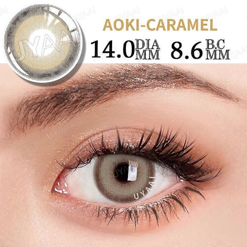 Lentilles De Contact De Couleur Naturelle Pour Les Yeux 1 Paire D'yeux Marron Colorcon Color Contacts14.2mm Noir Colorcon Beauty Eyes Lenses 