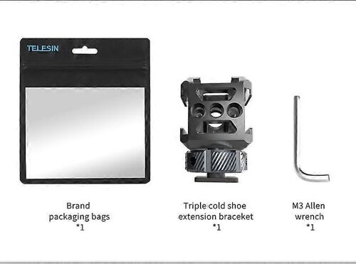 Triplecoldshoeextensionbraceket Appareil photo reflex Moniteur de lumière LED Support d'extension Accessoires de photographie