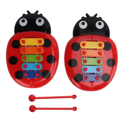 2 Pcs Enfants Xylophone Coloré Sept Étoile Coccinelle Enfant En Danger Enfant Xylophones Pour Jouets