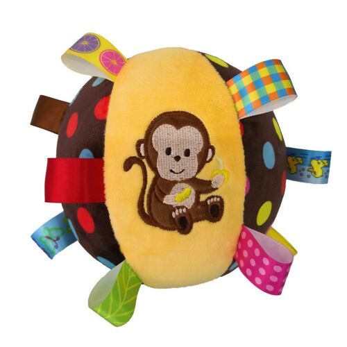 Balle Jouet Pour Animaux De Compagnie, Jaune-Marron, Motif Petit Singe