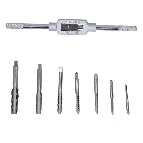 8 Pcs Robinet Die Set Acier Allié AntiCorrosion Matériel Outils pour Le Traitement Des Filets De Tuyau