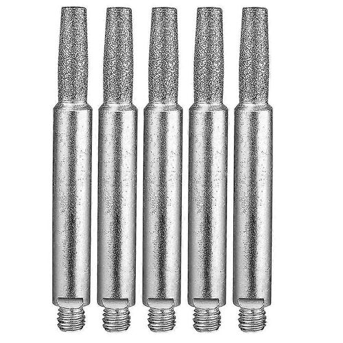 Pierre à aiguiser de tronçonneuse, pierre de meule de tronçonneuse, affûteur de tronçonneuse diamanté haute dureté 5PCS -