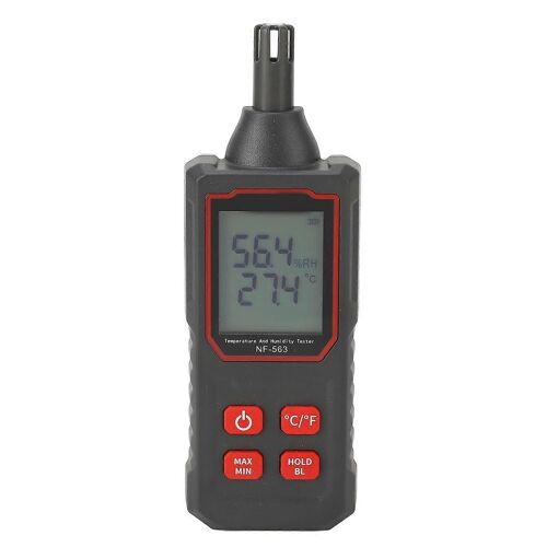 Détecteur de température et d'humidité Hygromètre à affichage numérique LCD Hygrothermographe à sonde de haute précision