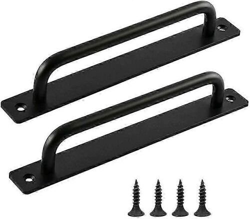 Poignée De Porte Coulissante, Poignée De Porte 2 Pièces, Poignée De Porte En Noir, Pour Cuisine, Meubles, Armoires, Armoires, Portes