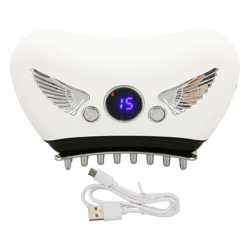 Brosse De Massage Électrique Meridian 16 Gears Hot Compress Microcurrent Body Scraping Machine Blanc