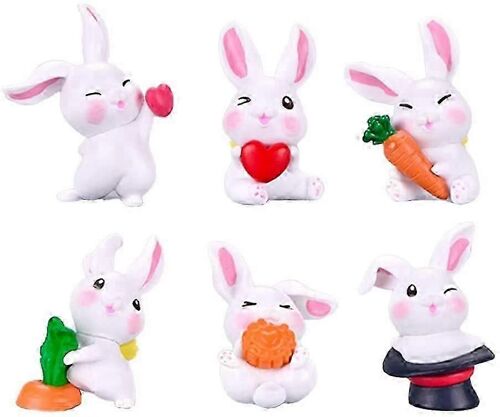 Artisanat créatif Mini Lapins Gâteau Boîte Décoration Fée Jardin Personnages Miniatures