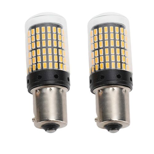 2 Pcs Voiture Led Feu De Frein Ampoule Jaune 1156 Anti Strobe Super Lumineux Clignotant Lampe De Remplacement Ampoule