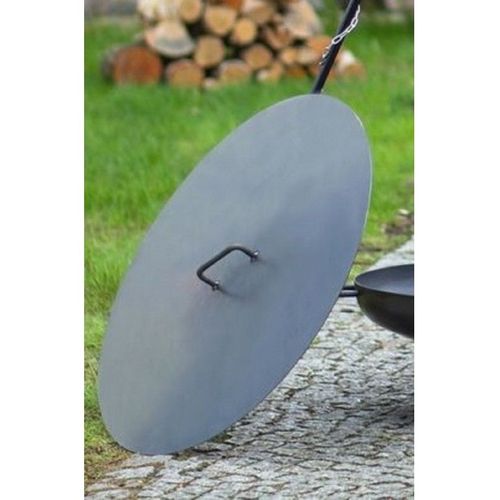 Couvercle de brasero rond en acier-Ø 70cm-Acier naturel---Acier naturel