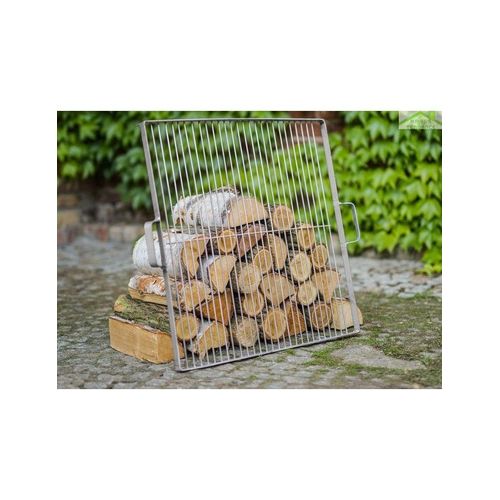 Grille de cuisson carrée pour brasero en acier-Acier naturel--44x44 cm--Acier naturel