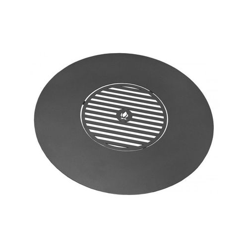 Plaque de cuisson avec grille pour braséro en acier-82cm--