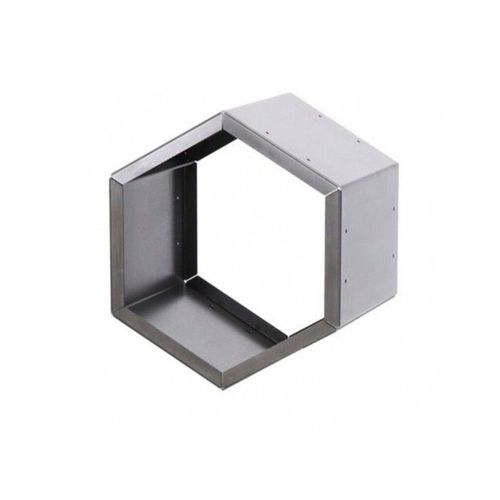 Range Bûches Hexagonal Modulable Harena En Acier Noir-Noir-Noir--