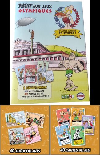 Collector Astérix Aux Jeux Olympiques Cora Match 2024 Cartes Autocollants À L'unité
