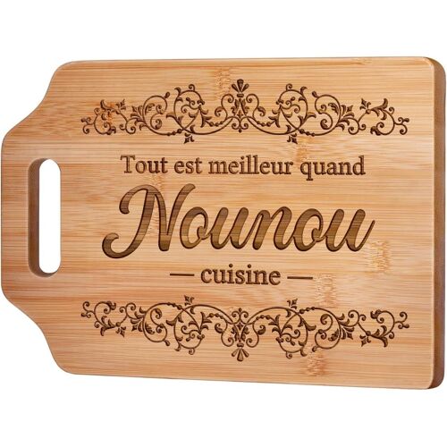 Kalanka-Cadeau Nounou, Planche Découper Bambou Gravée, Cadeau Nounou Anniversaire, Nounou Merci, Idée Cadeau Nourrice, Cadeau Nounou Fin De Contrat, Original Cadeau Nounou Fin D'année, Cadeau Nounou