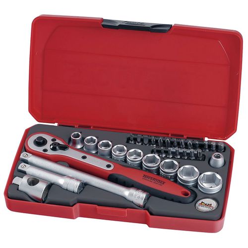 Jeu de douilles & embouts 3/8 8-19mm 34 pcs Teng Tools T3834