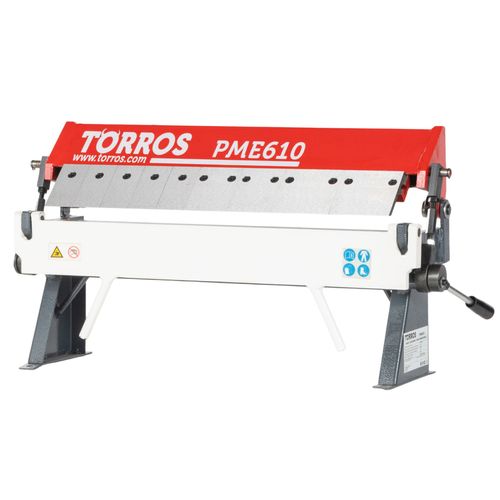 Plieuse manuelle d'établi largeur du travail 610 mm épaisseurs jusque 1 mm lame supérieure segmentée Torros PME610