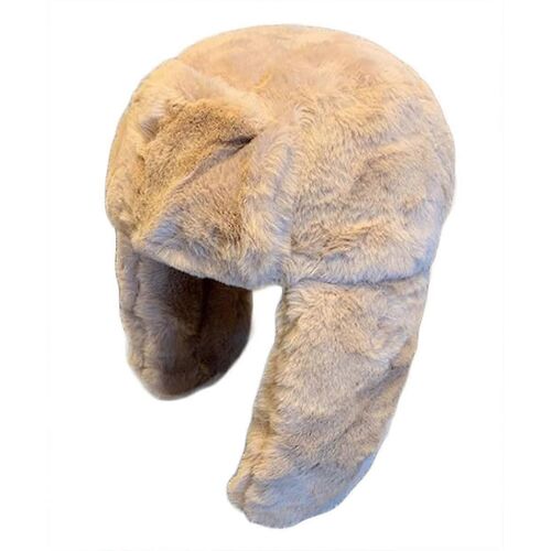 Chapeau de trappeur pour femme, chapeau d'hiver en fausse fourrure, chapeau russe avec boucle, chapeau de bombardier chaud pour le ski et le cyclisme, cache-oreilles moelleux, kaki