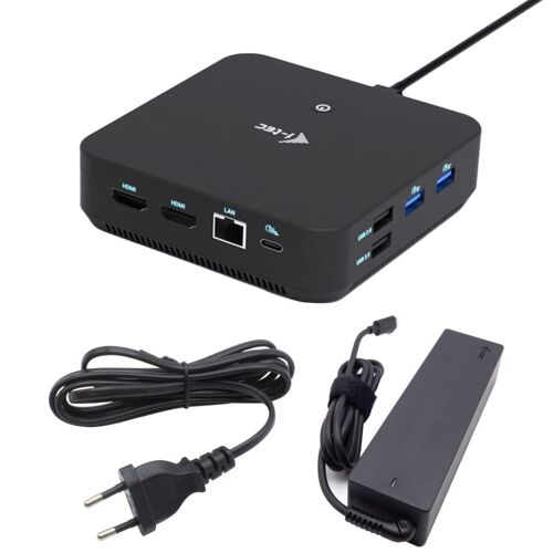 i-Tec - Station d'accueil - USB-C / USB4 / Thunderbolt 3 / Thunderbolt 4 / Thunderbolt 5 - 2 x HDMI, DP++ - 1GbE - 100 Watt - Europe
