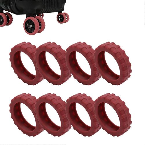 Housses de protection pour roulettes de bagages, accessoires de voyage, housses de protection pour roulettes de remplacement compatibles avec les roulettes de bagages de 2,17 à 2,68 pouces, rouge