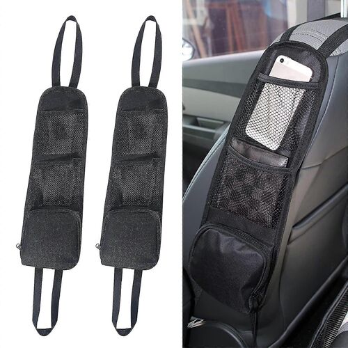 Organiseur Latéral De Siège De Voiture, Sac De Rangement Multifonctionnel Compatible Avec Les Voitures Et Les Camions, Accessoires Automobiles (Noir)