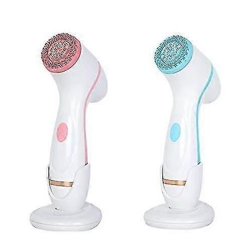 Brosse nettoyante visage en silicone haut de gamme, USB électrique (bleu)