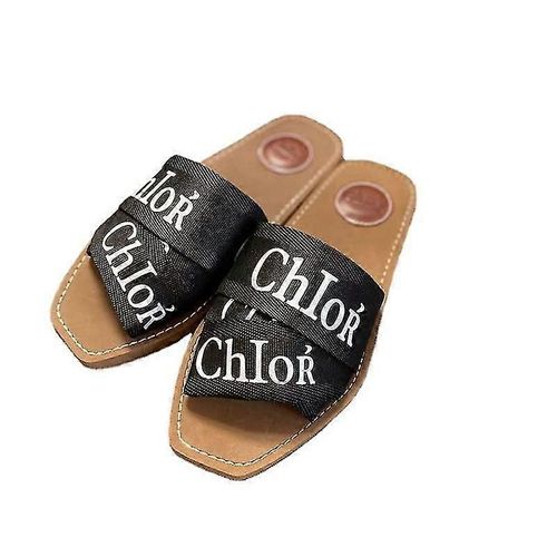 Sandales Plates D'été Confortables À Bout Carré Pour Femmes - Claquettes À Enfiler