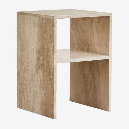 Table De Chevet Carrée 35x35 Cm En Marbre Gabrielle